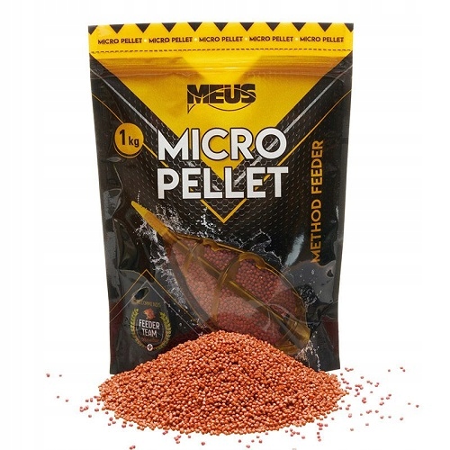 Micro pellet Meus 1kg 2mm pomarańcza makrela