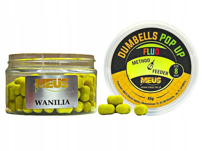 Kulki dumbels Meus Fluo Pop Up 8mm wanilia