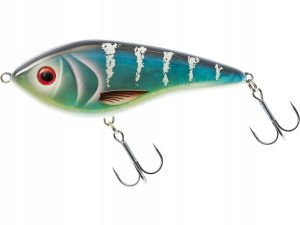 Wobler Westin Swim Glidebait 12cm 58g sink TC Blue/Black zmienia kolor