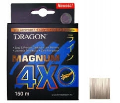 Plecionka Dragon Magnum 4X Jasnoszara 300m 0.10mm