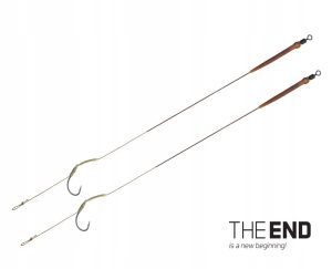Przypony włosowe The End Skin rig 2szt 20cm 25lbs #8