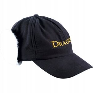 Czapka z daszkiem i nausznikami Dragon czarna