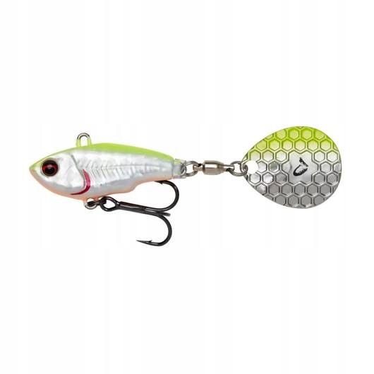 Wirujący ogonek Savage Gear Fat Tail Spin 6,5cm 16g Lemon Back Flash