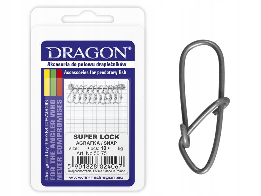 Agrafki Dragon Super Lock #12 16kg
