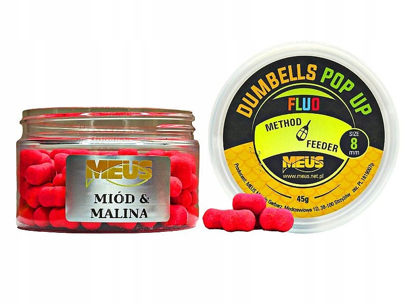 Kulki dumbels Meus Fluo Pop Up 8mm miód malina
