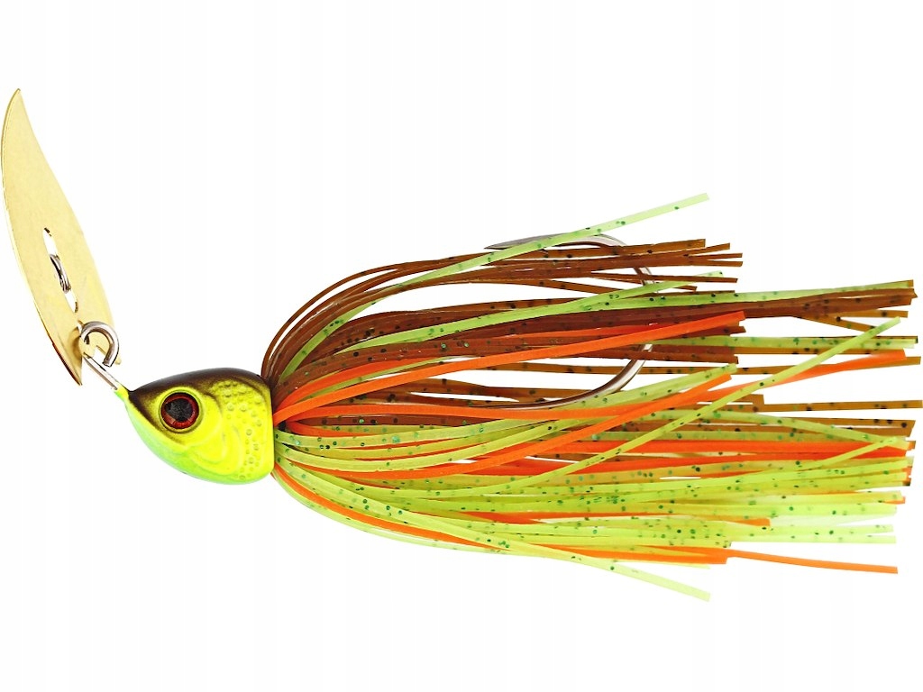 Bladebite V2 Tungsten Bladed Jig sinking 9g Brown Chartreuse