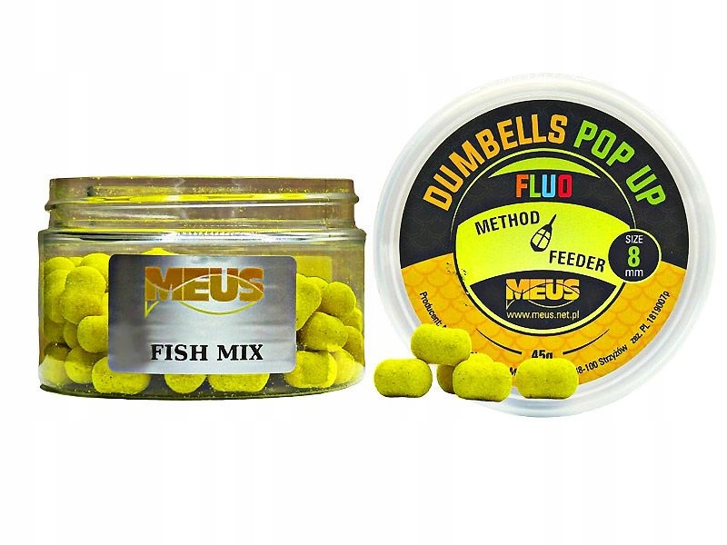 Kulki dumbels Meus Fluo Pop Up 8mm fish mix