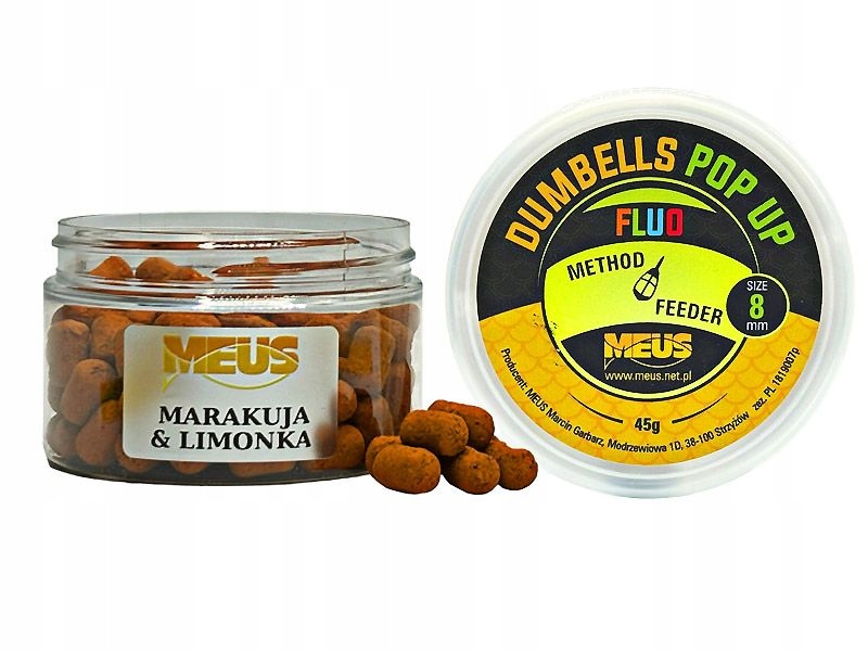 Kulki dumbels Meus Fluo Pop Up 8mm marakuja limonka