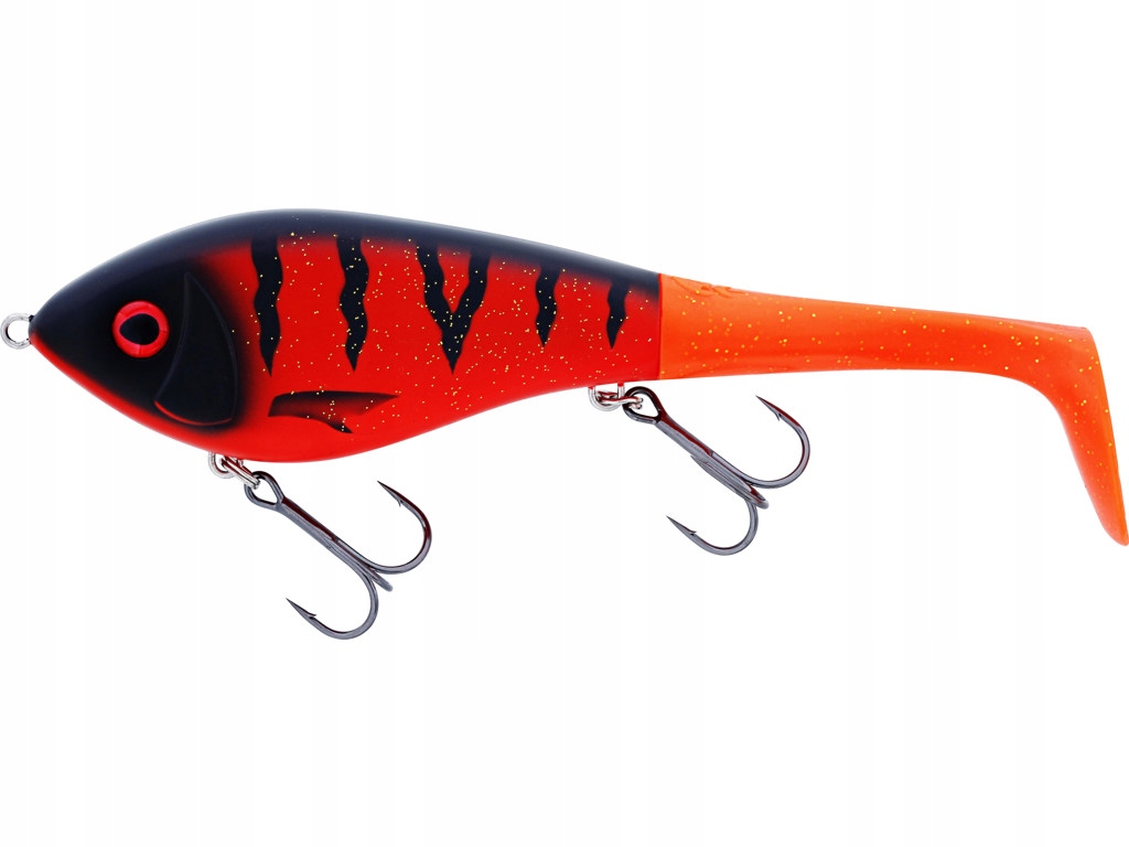Wobler Westin Swim Tail 12cm 62g suspending Fire - 2 różne ogonki