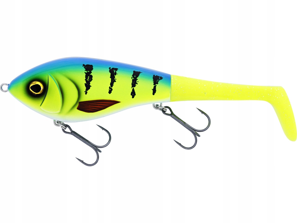 Wobler Westin Swim Tail 12cm 68g sinking Striped Bluegrass - 2 różne ogonki