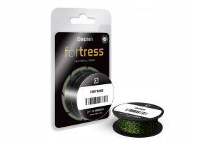 Plecionka przyponowa Delphin Fortress 20m 35lbs czarno-zielona