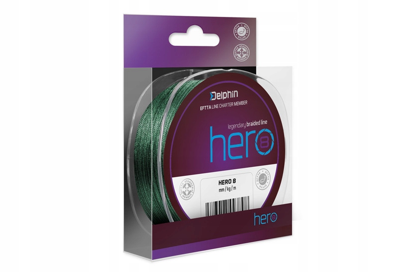 Plecionka Delphin Hero 8 zielona 300m 0,18mm 13,2kg
