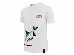 Koszulka Delphin Catch me! leszcz biała rozm 3XL