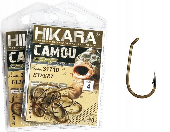Haczyki Traper Hikara Camou D-Rig oliwkowe rozm 2