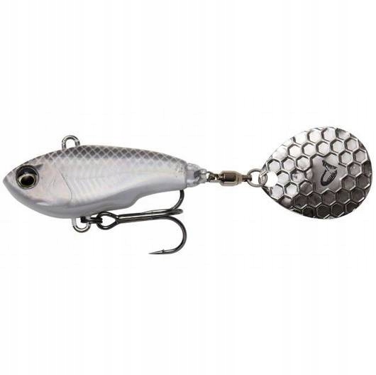 Wirujący ogonek Savage Gear Fat Tail Spin 5,5cm 9g White Silver