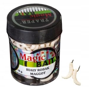 Przynęta sztuczna Traper Magic Bait biały robak