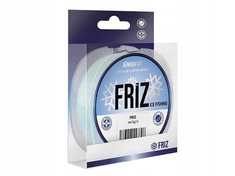 Żyłka pod lód Delphin Friz 150m 0,18mm 3,0kg lodowa biel