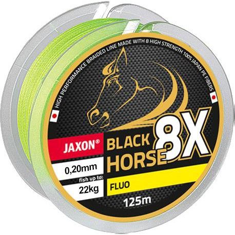 Plecionka Jaxon Black Horse 8X Fluo 125m 0.08mm
