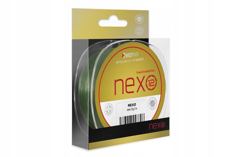 Plecionka Delphin Nexo 12 zielona 130m 0,25mm 23,5kg